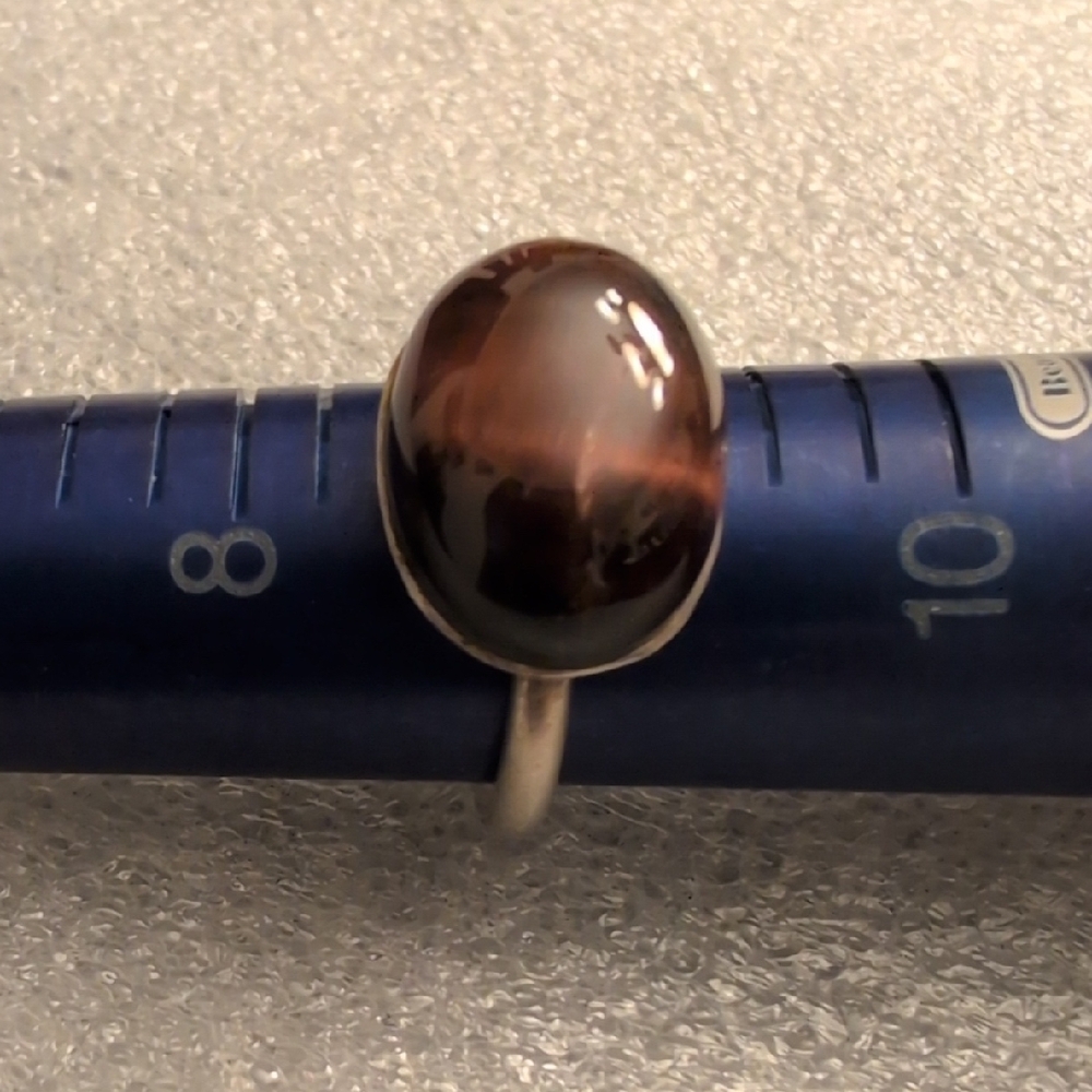 Vintage Agate And Sterling Silver Ring